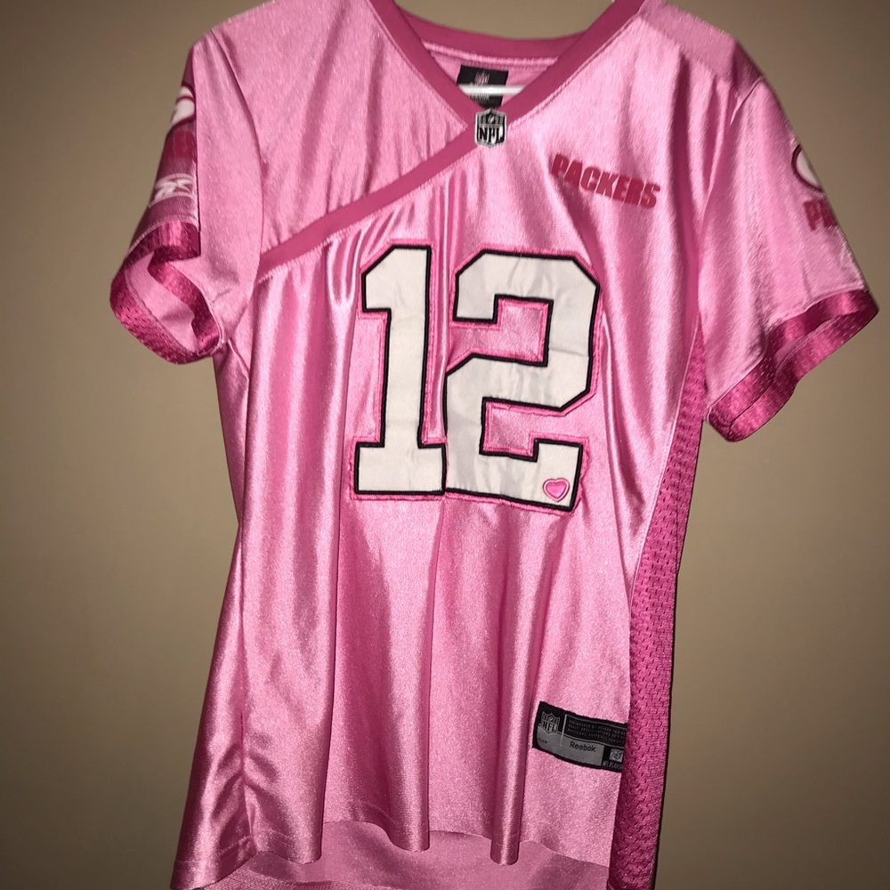 pink aaron rodgers jersey